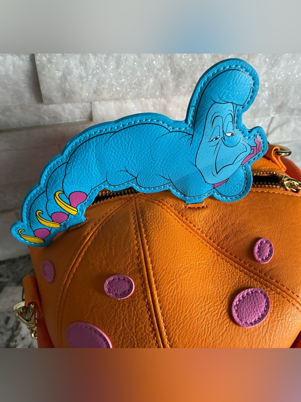 Stitch Shoppe x Disney Alice in Wonderland Caterpillar Mushroom Crossbody Bag - Picture 10 of 12